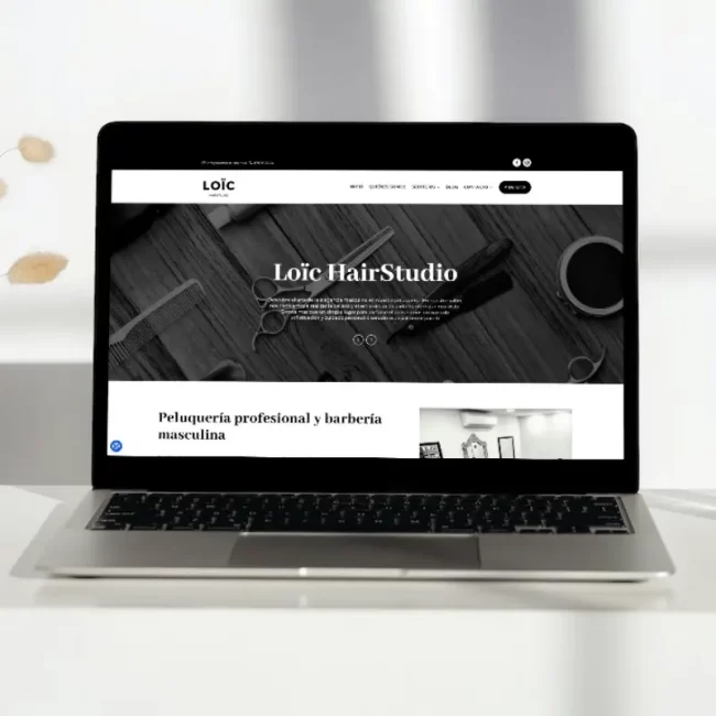 Página web de "Loïc Hair Studio"